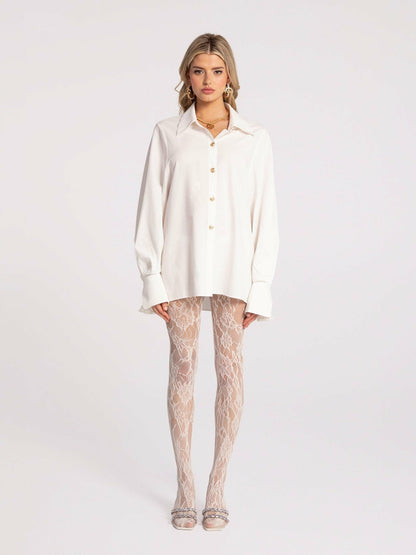 Nana Jacqueline Remi Top: White Top for Brunch White