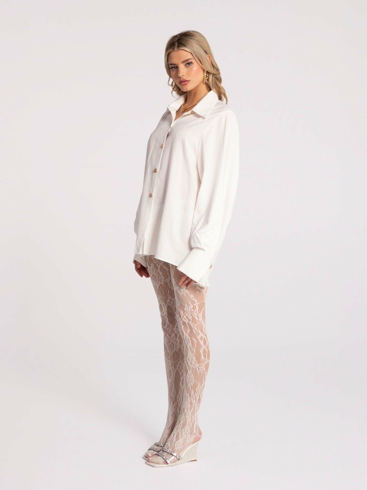Nana Jacqueline Remi Top: White Top for Brunch White