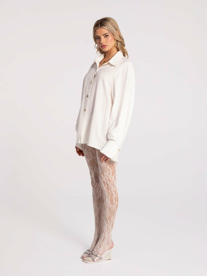 Nana Jacqueline Remi Top: White Top for Brunch White