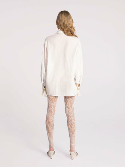 Nana Jacqueline Remi Top: White Top for Brunch White