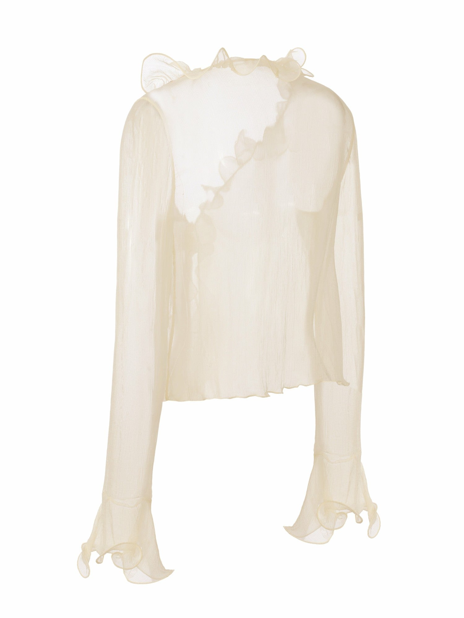 Nana Jacqueline Monroe Ruffle Tie Champagne Blouse Champagne