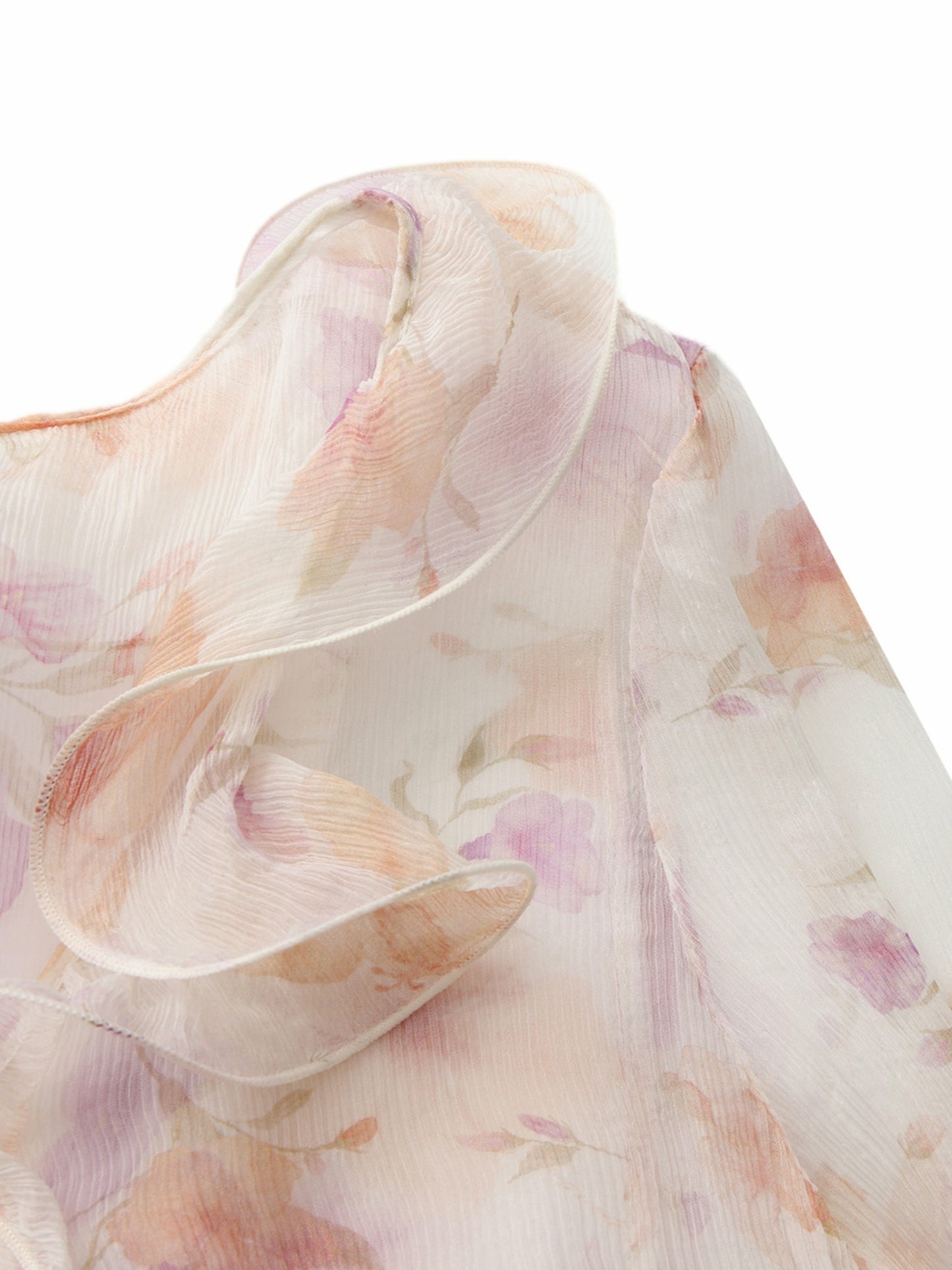 Nana Jacqueline Monroe Tie-Front Ruffle Cream Blouse Champagne