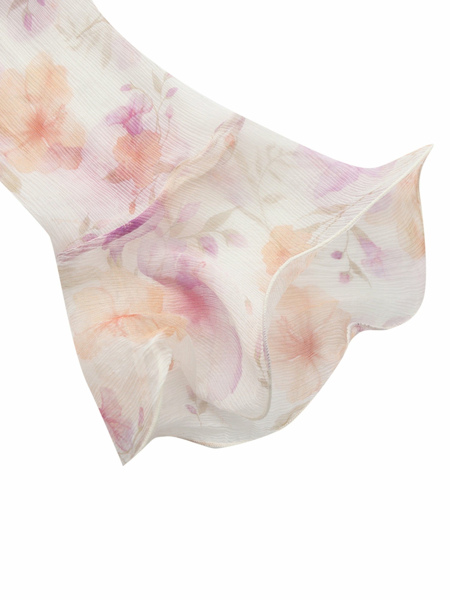 Nana Jacqueline Monroe Tie-Front Ruffle Cream Blouse Champagne