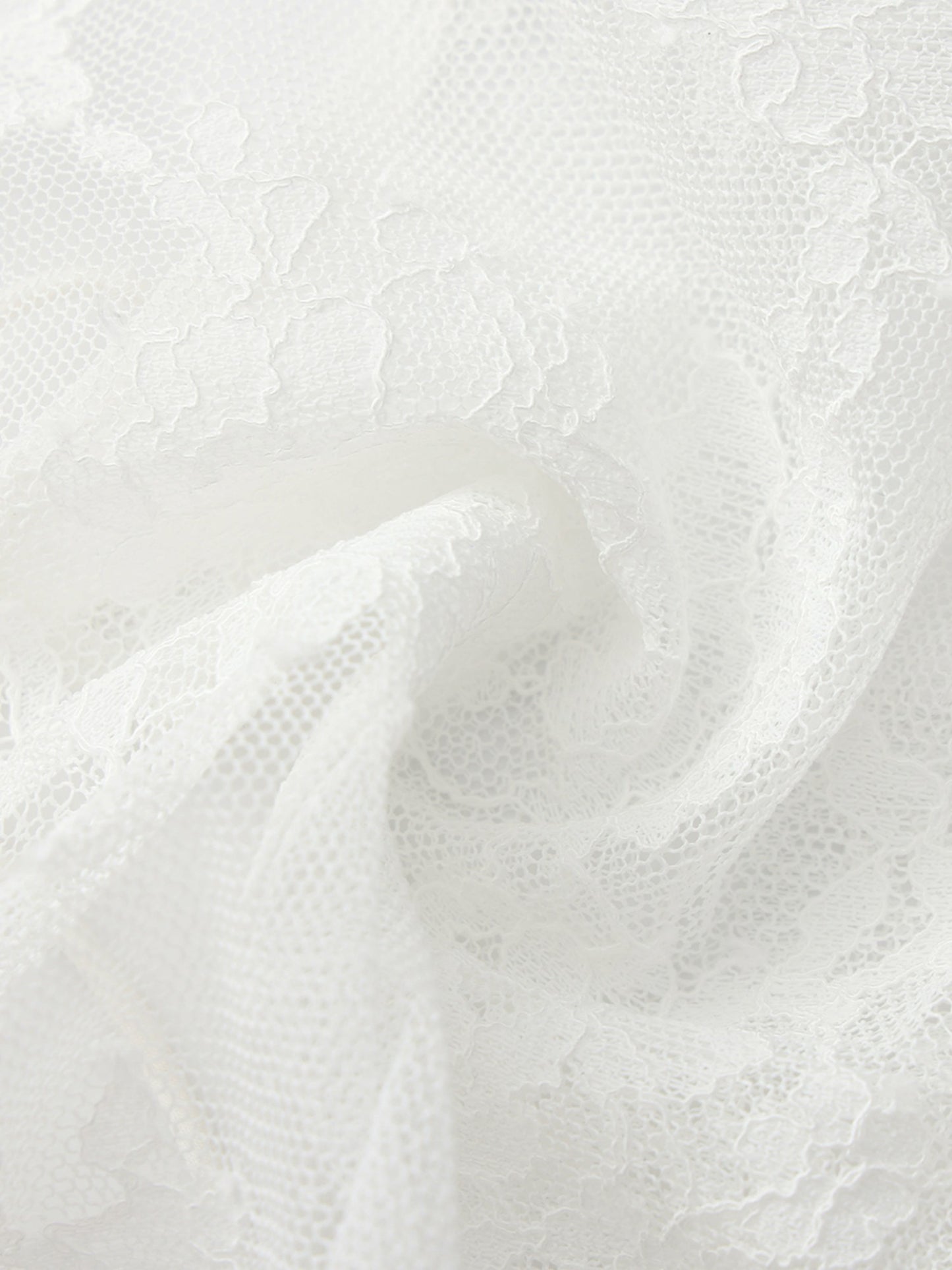 Nana Jacqueline Yvette Sheer Lace Tie-Front White Cardigan White