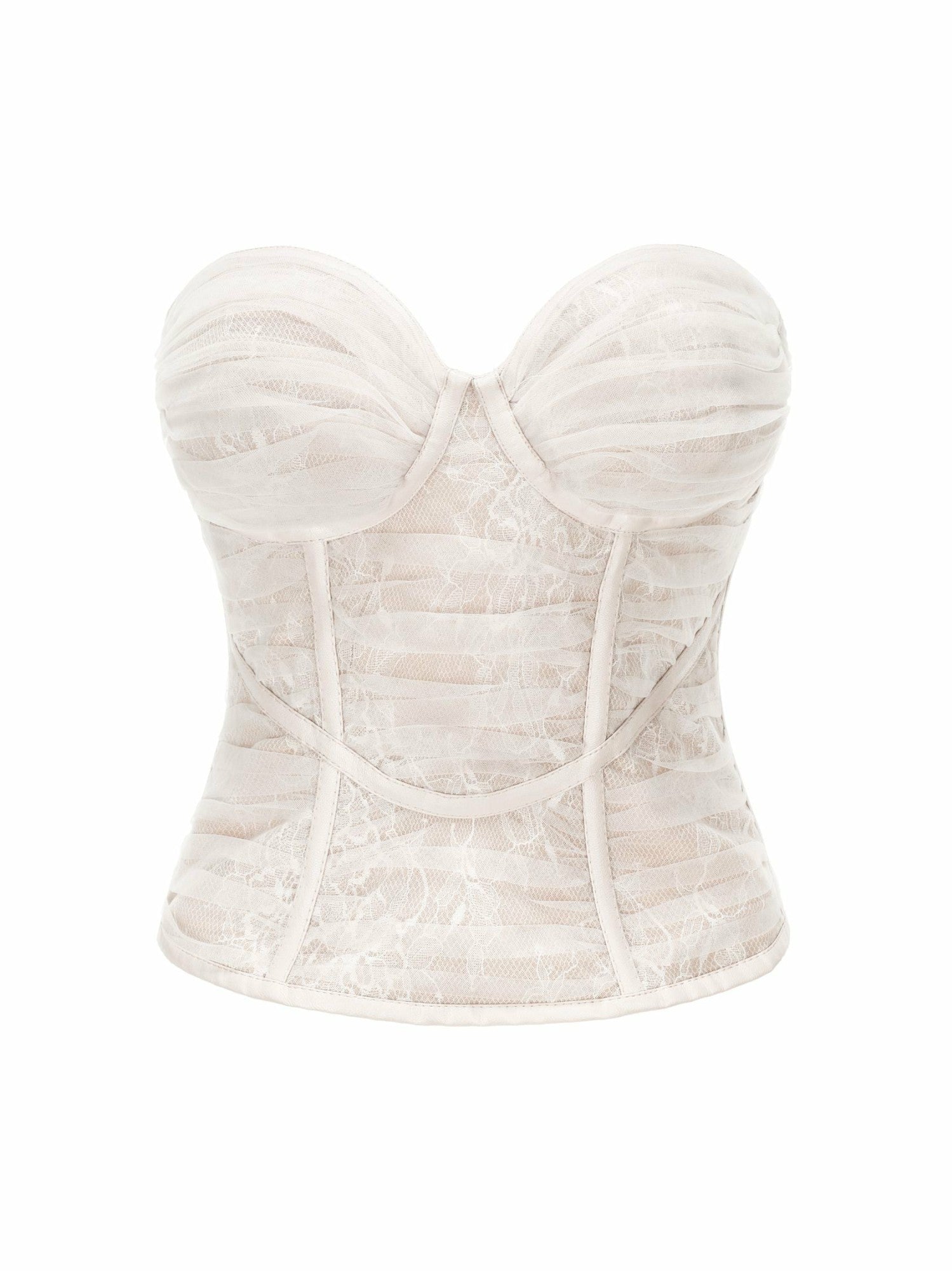 Nana Jacqueline Cara Bustier Top: White Bustier Top for Bachelorette Party White