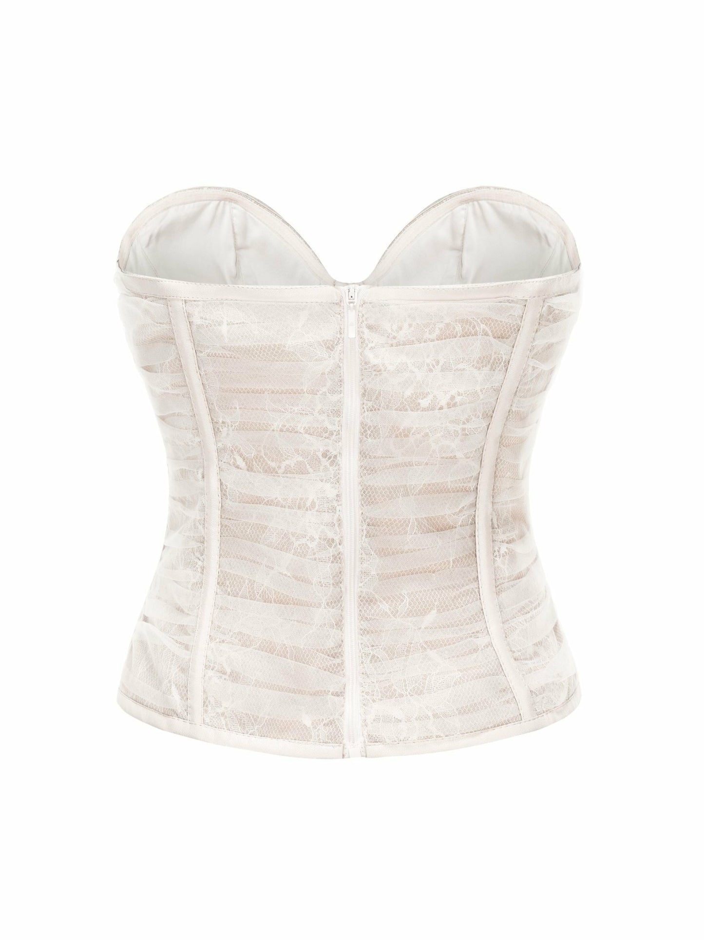 Nana Jacqueline Cara Bustier Top: White Bustier Top for Bachelorette Party White