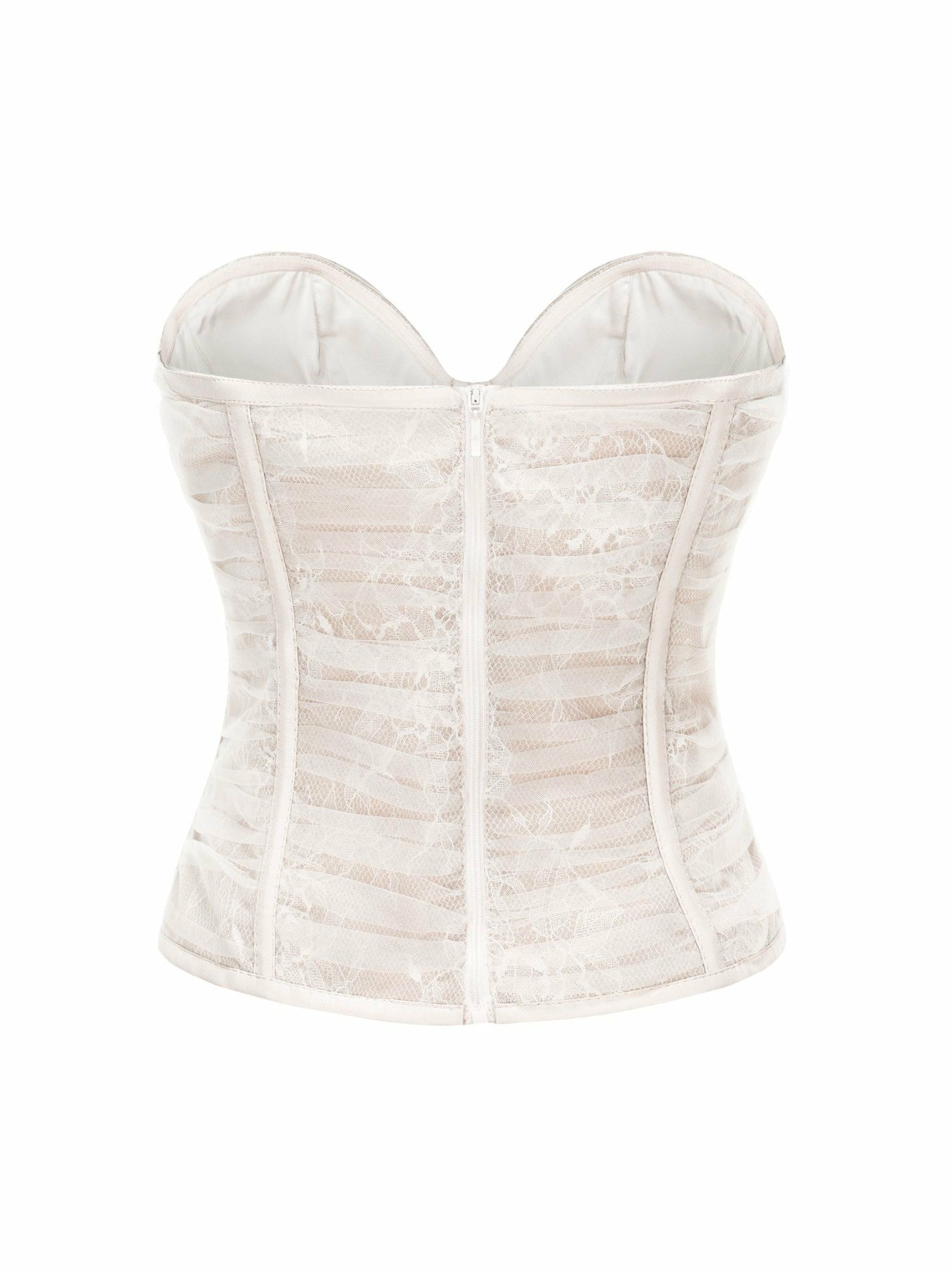 Nana Jacqueline Cara Bustier Top: White Bustier Top for Bachelorette Party White