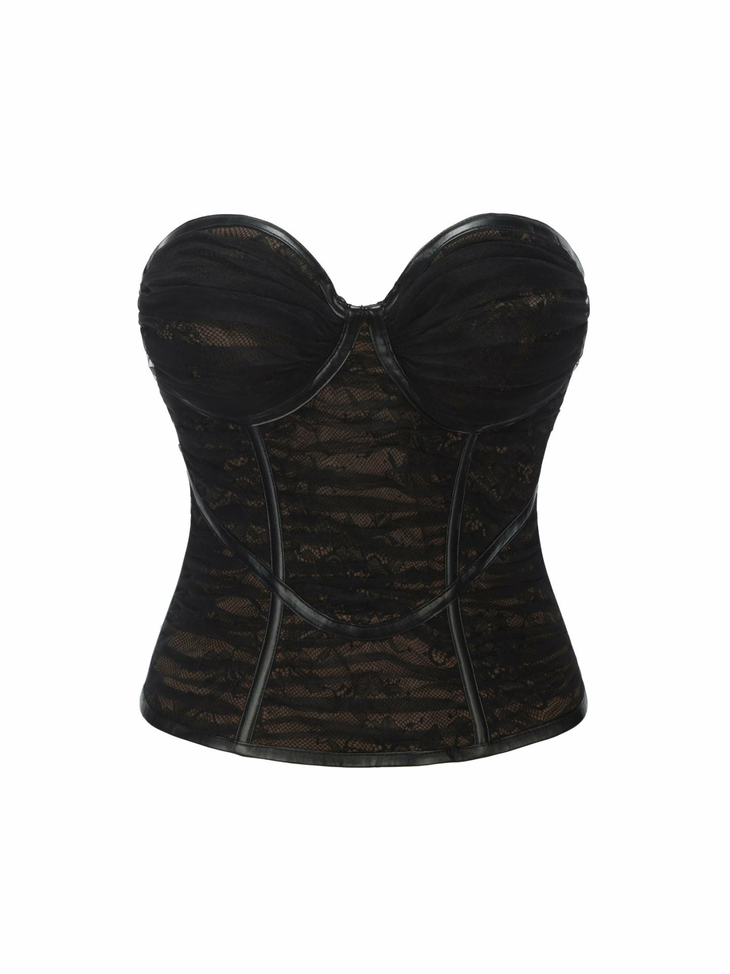 Nana Jacqueline Cara Bustier Top: Black Bustier Top for Date Night Black