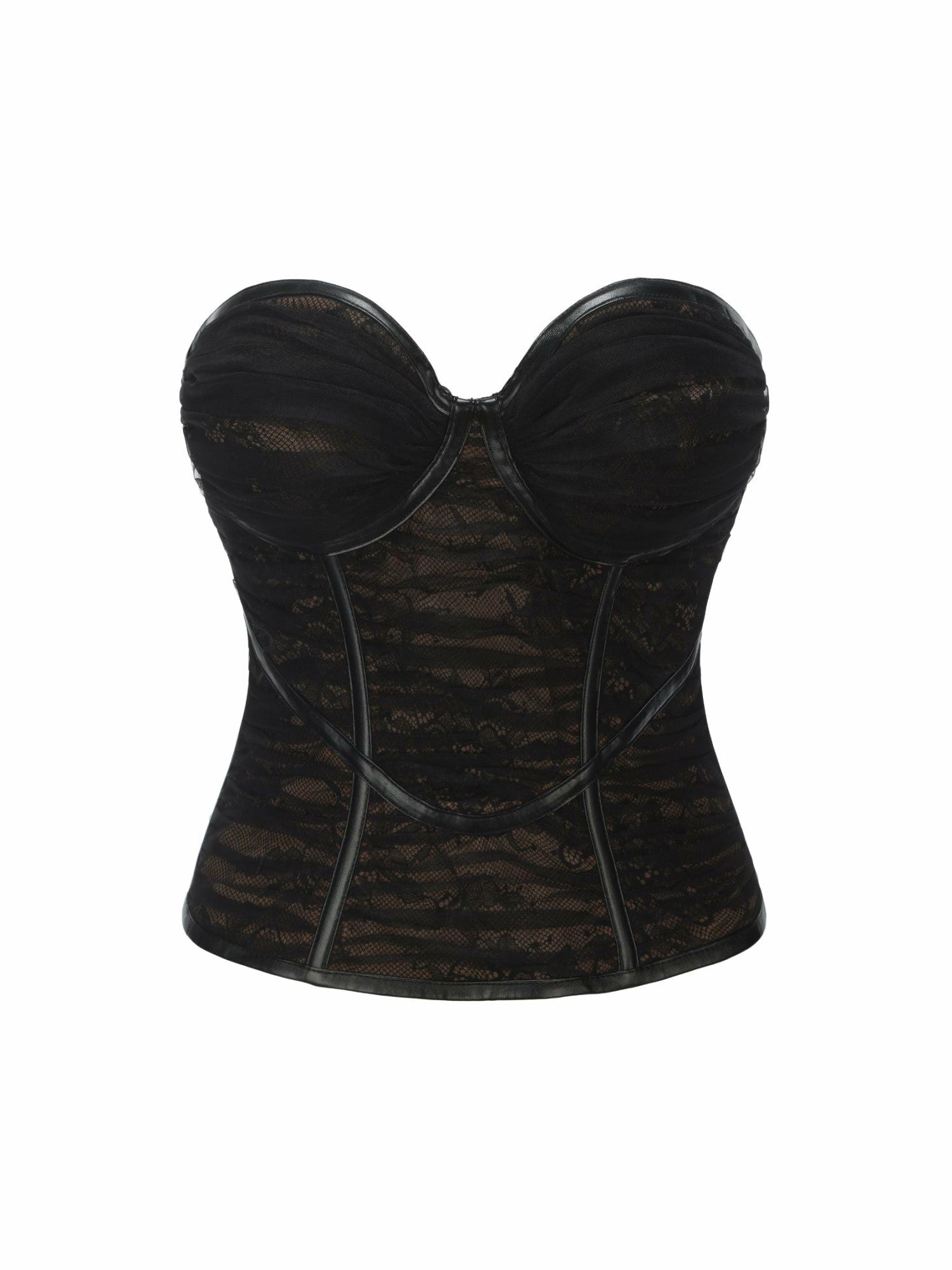 Nana Jacqueline Cara Bustier Top: Black Bustier Top for Date Night Black