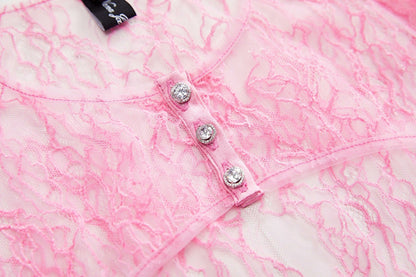 Nana Jacqueline Jilly Cover: Pink Cardigan for Date Night Pink