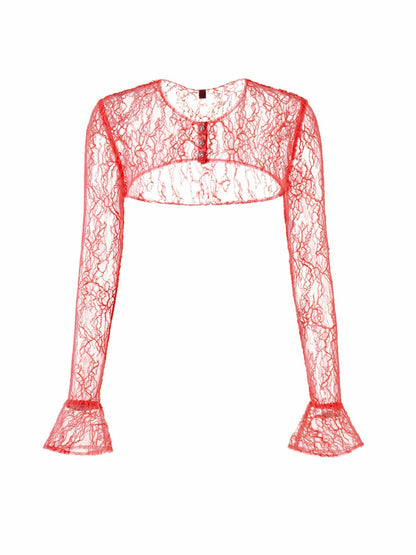 Nana Jacqueline Jilly Cover: Red Cardigan for Date Night Red