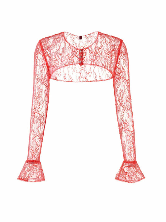 Nana Jacqueline Jilly Cover: Red Cardigan for Date Night Red