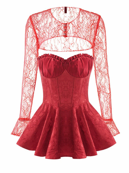 Nana Jacqueline Jilly Cover: Red Cardigan for Date Night Red
