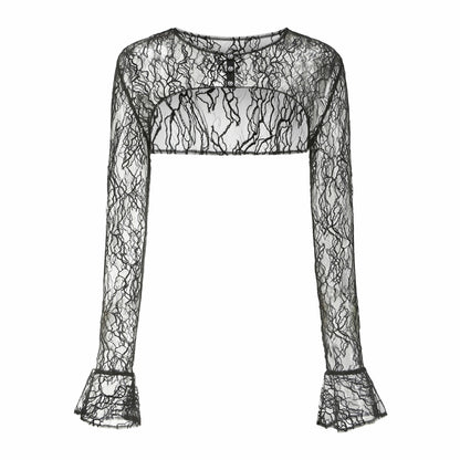 Nana Jacqueline Jilly Cover: Black Lace Cover-Up for Date Night Black