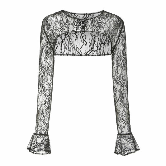 Nana Jacqueline Jilly Cover: Black Lace Cover-Up for Date Night Black