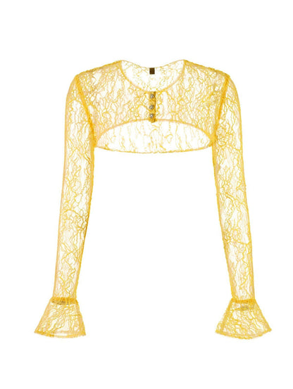 Nana Jacqueline Jilly Cover: Yellow Cover-Up for Brunch Yellow