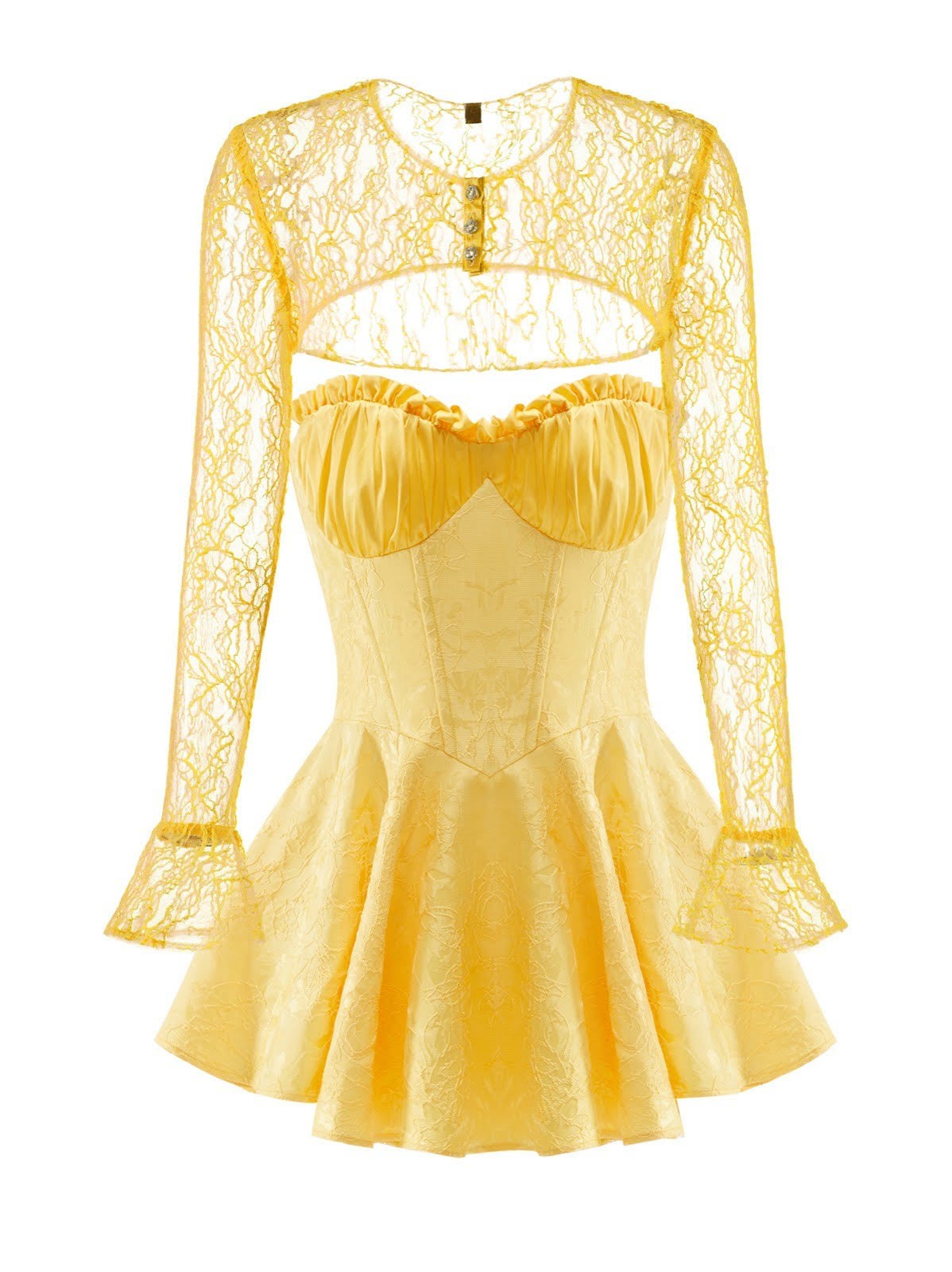 Nana Jacqueline Jilly Cover: Yellow Cover-Up for Brunch Yellow