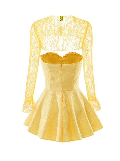 Nana Jacqueline Jilly Cover: Yellow Cover-Up for Brunch Yellow
