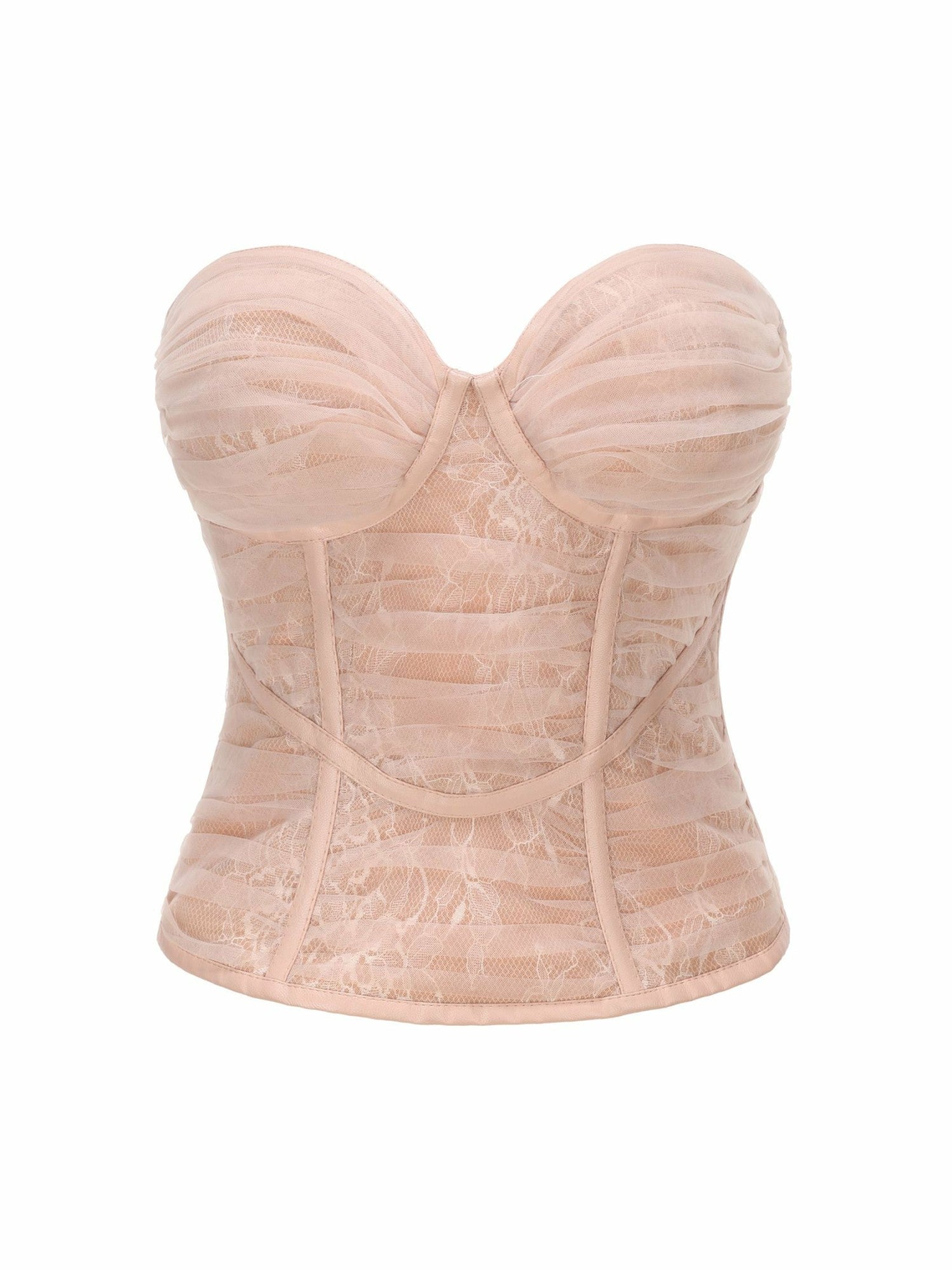 Nana Jacqueline Cara Bustier Top: Pink Bustier Top for Date Night Pink