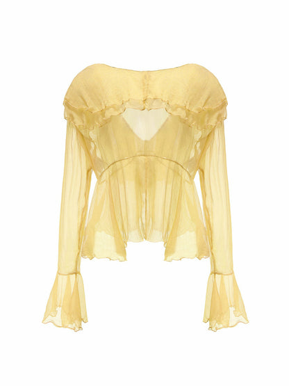 Nana Jacqueline Annika Cardigan: Yellow Cardigan for Brunch Yellow