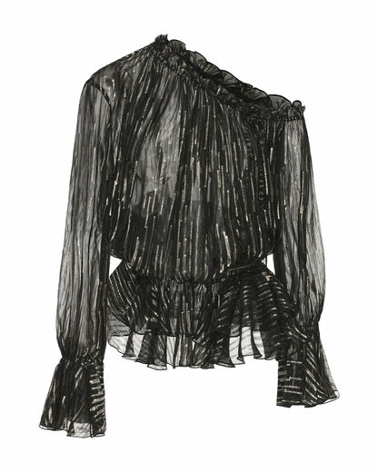 Nana Jacqueline Kaia Top: Black Top for Date Night Black