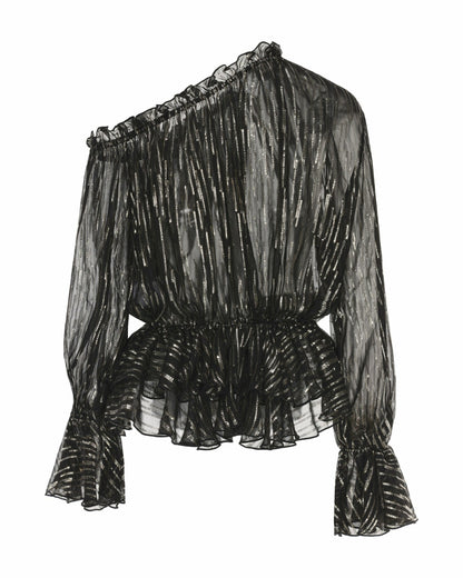 Nana Jacqueline Kaia Top: Black Top for Date Night Black
