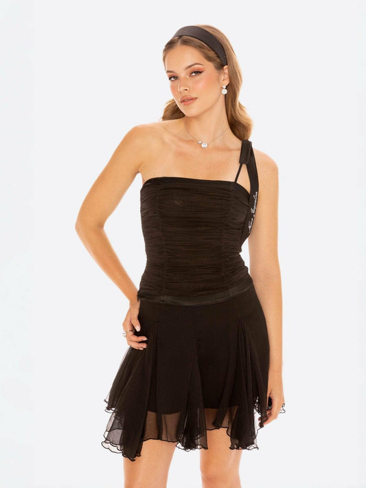 Nana Jacqueline Amor Top: Black Top for Date Night Black