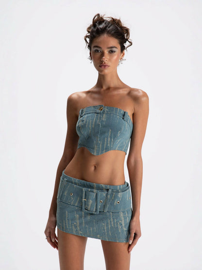 Nana Jacqueline Claire Denim Top: Denim Top for Girls' Night Out Denim