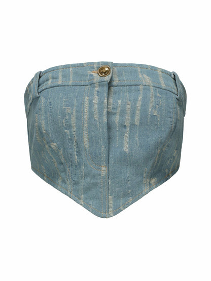 Nana Jacqueline Claire Denim Top: Denim Top for Girls' Night Out Denim