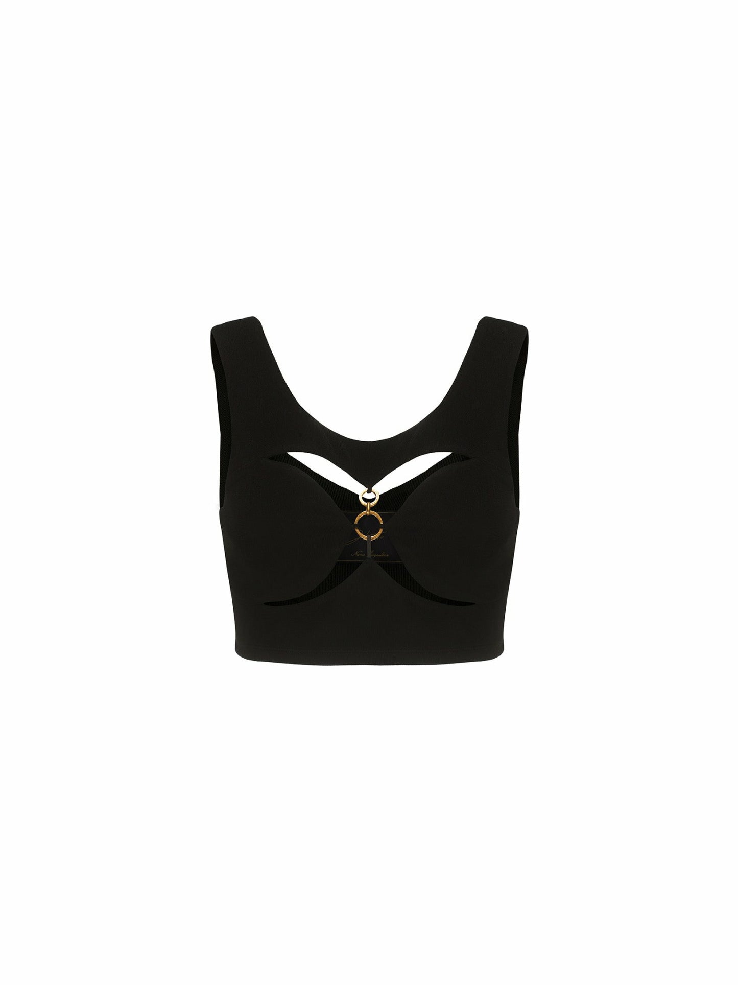 Nana Jacqueline Chiara Crop Top: Black Crop Top for Girls' Night Out Black