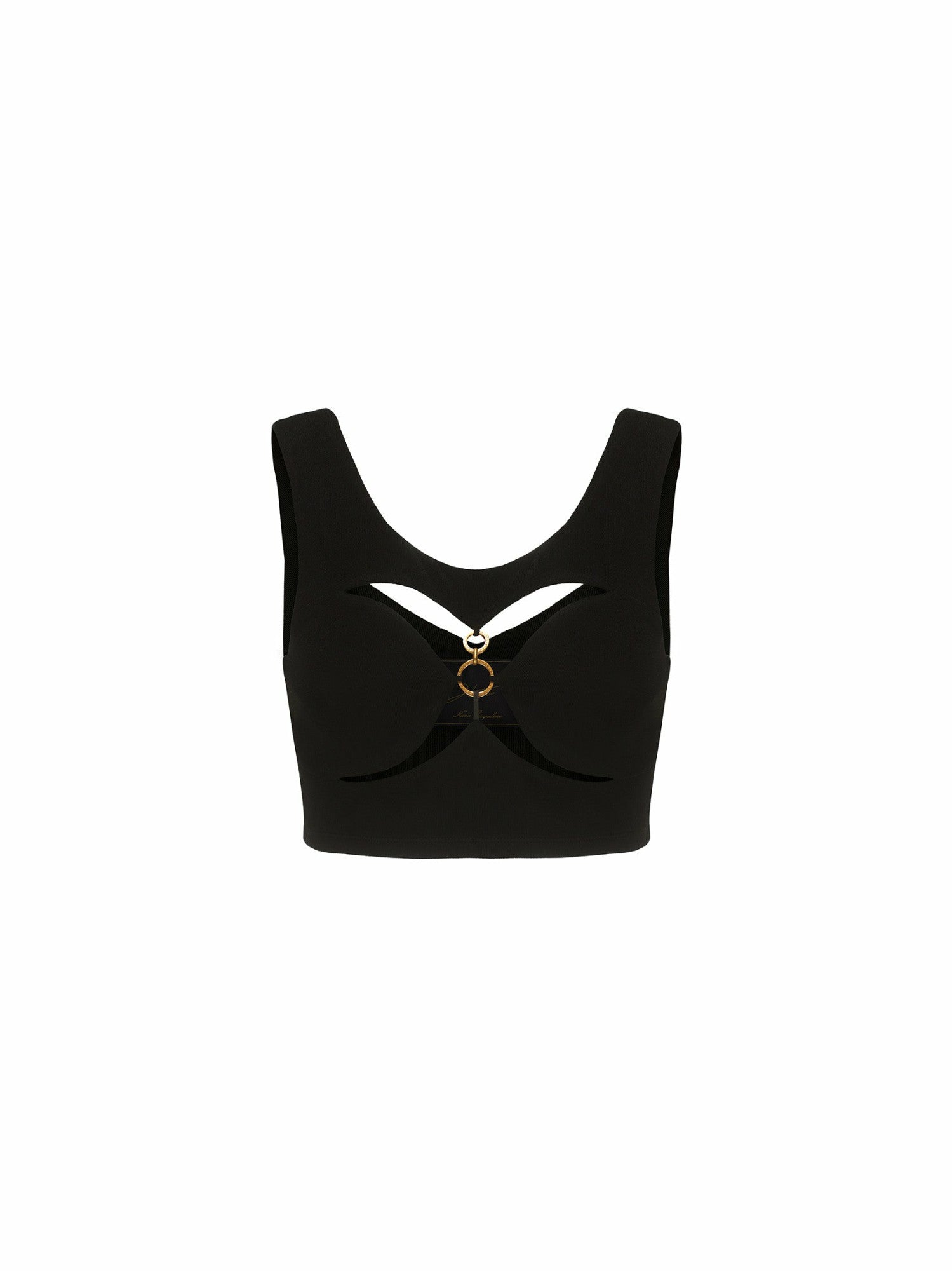 Nana Jacqueline Chiara Crop Top: Black Crop Top for Girls' Night Out Black