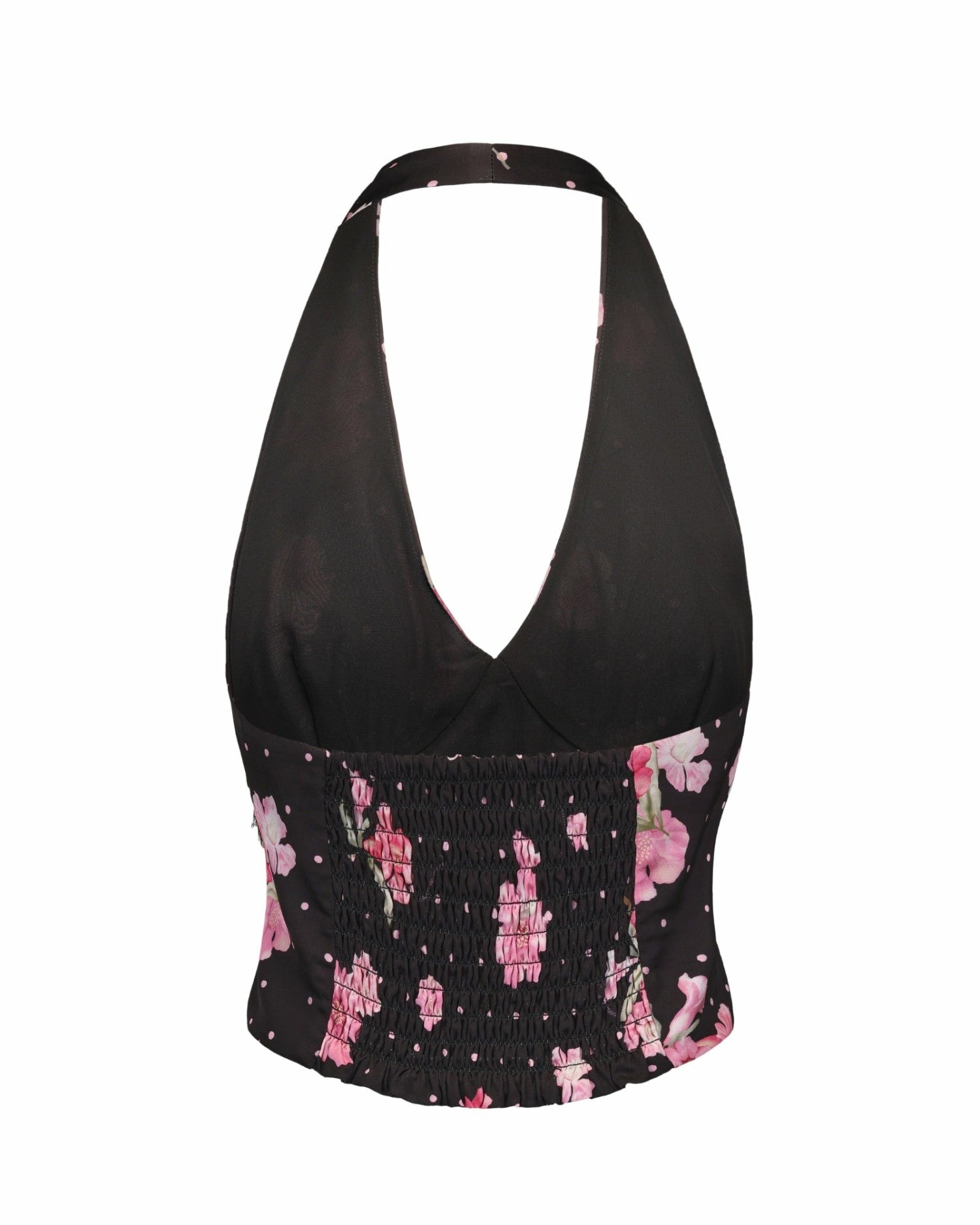 Nana Jacqueline Rosaline Top: Black Halter Top for Date Night Black
