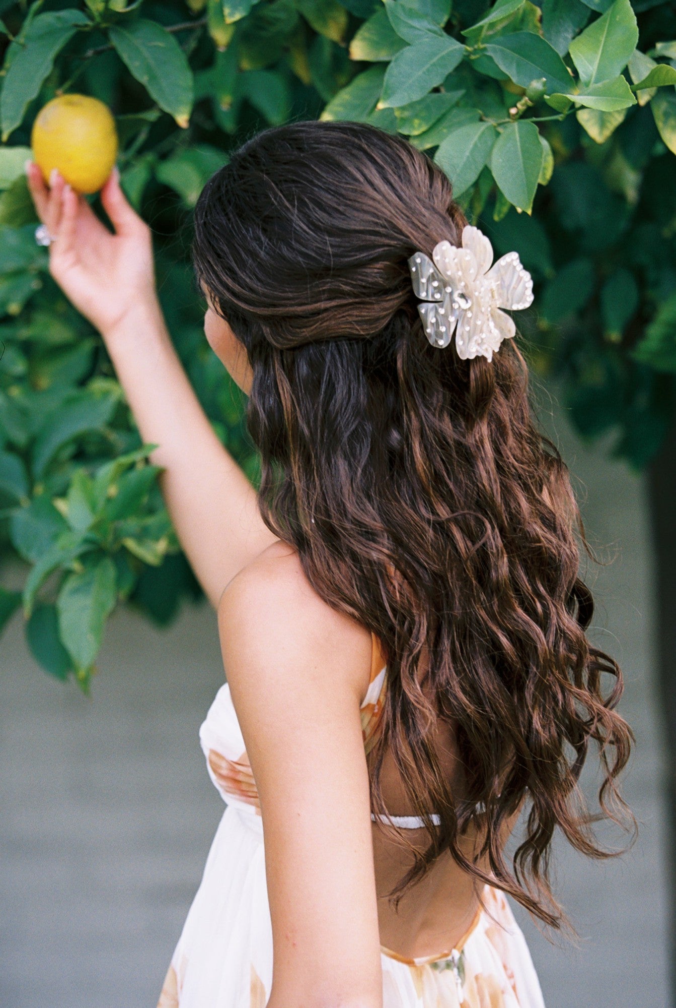 Nana Jacqueline Flora Hairclip: Yellow Hair Clip for Garden Party Yellow