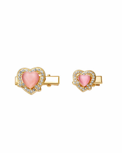 Nana Jacqueline Kaia Hair Pins: Gold Hair Pins for Date Night Pink