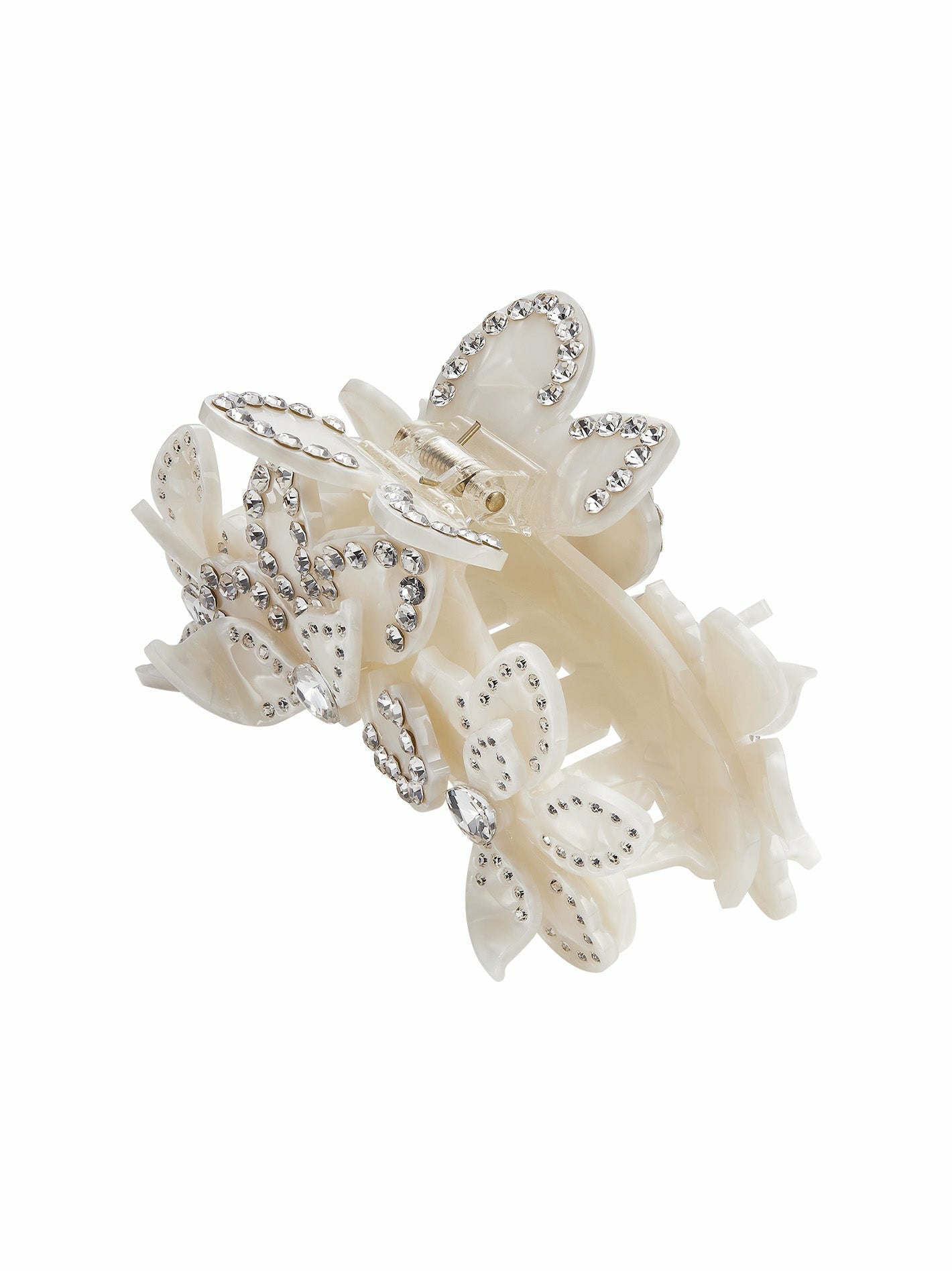 Nana Jacqueline Bianca Hair Clip: White Hair Clip for Bridal Shower White