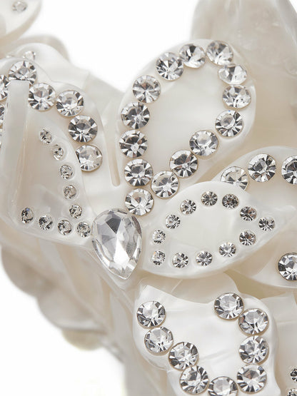 Nana Jacqueline Bianca Hair Clip: White Hair Clip for Bridal Shower White