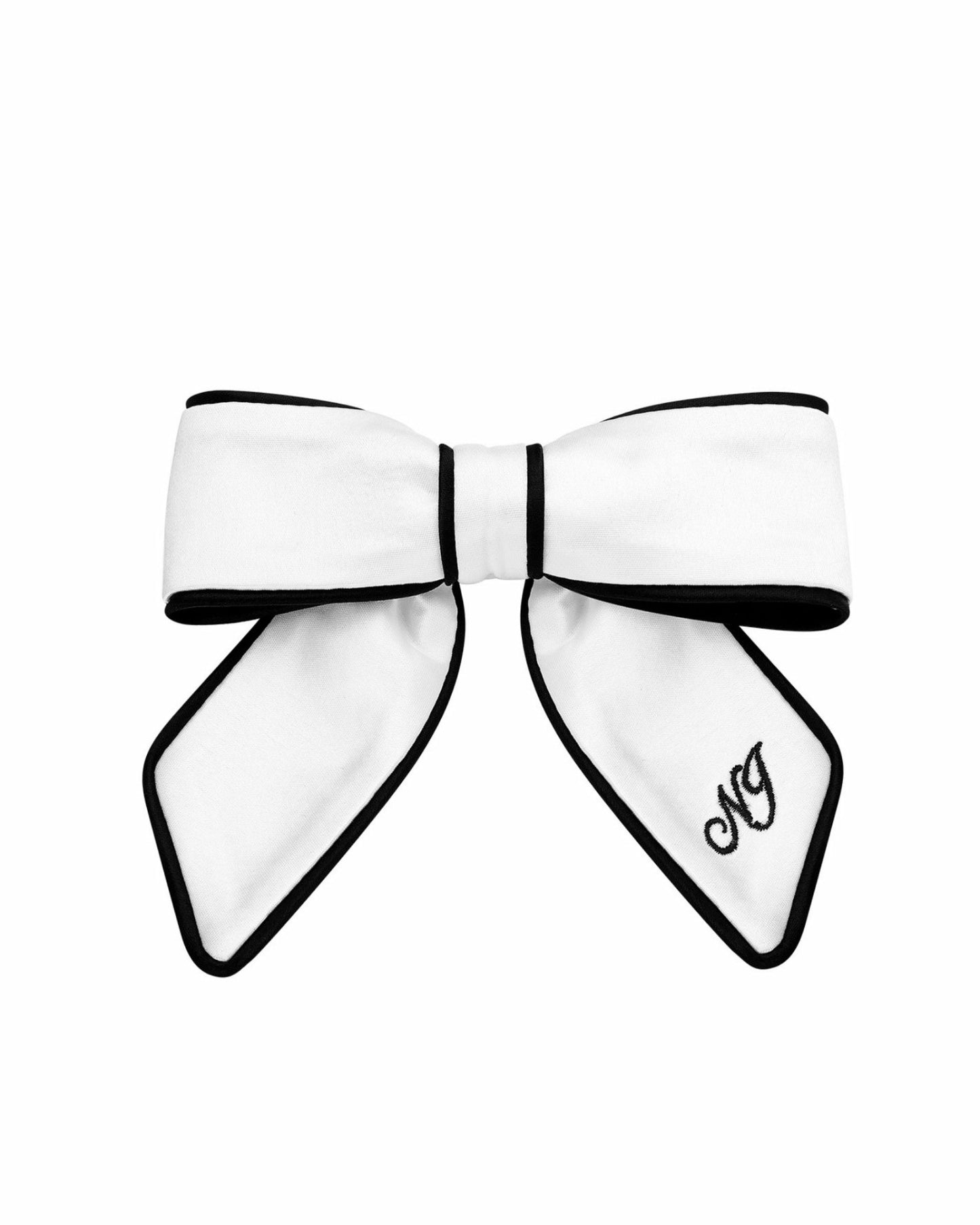 Nana Jacqueline Marlene Bow: White Hair Bow for Bridal Shower White