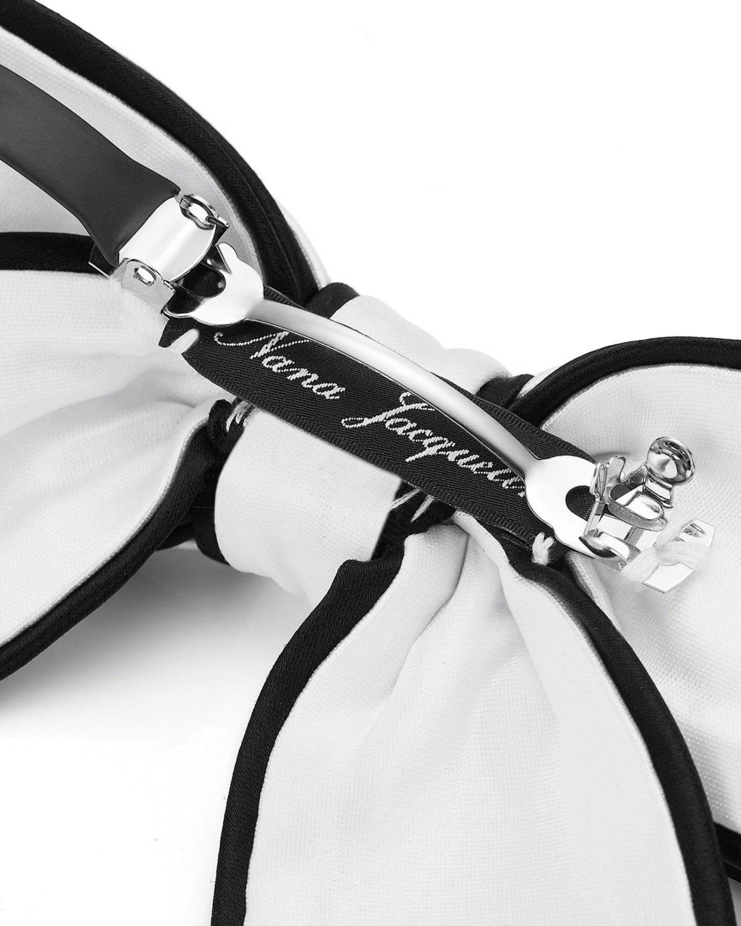 Nana Jacqueline Marlene Bow: White Hair Bow for Bridal Shower White