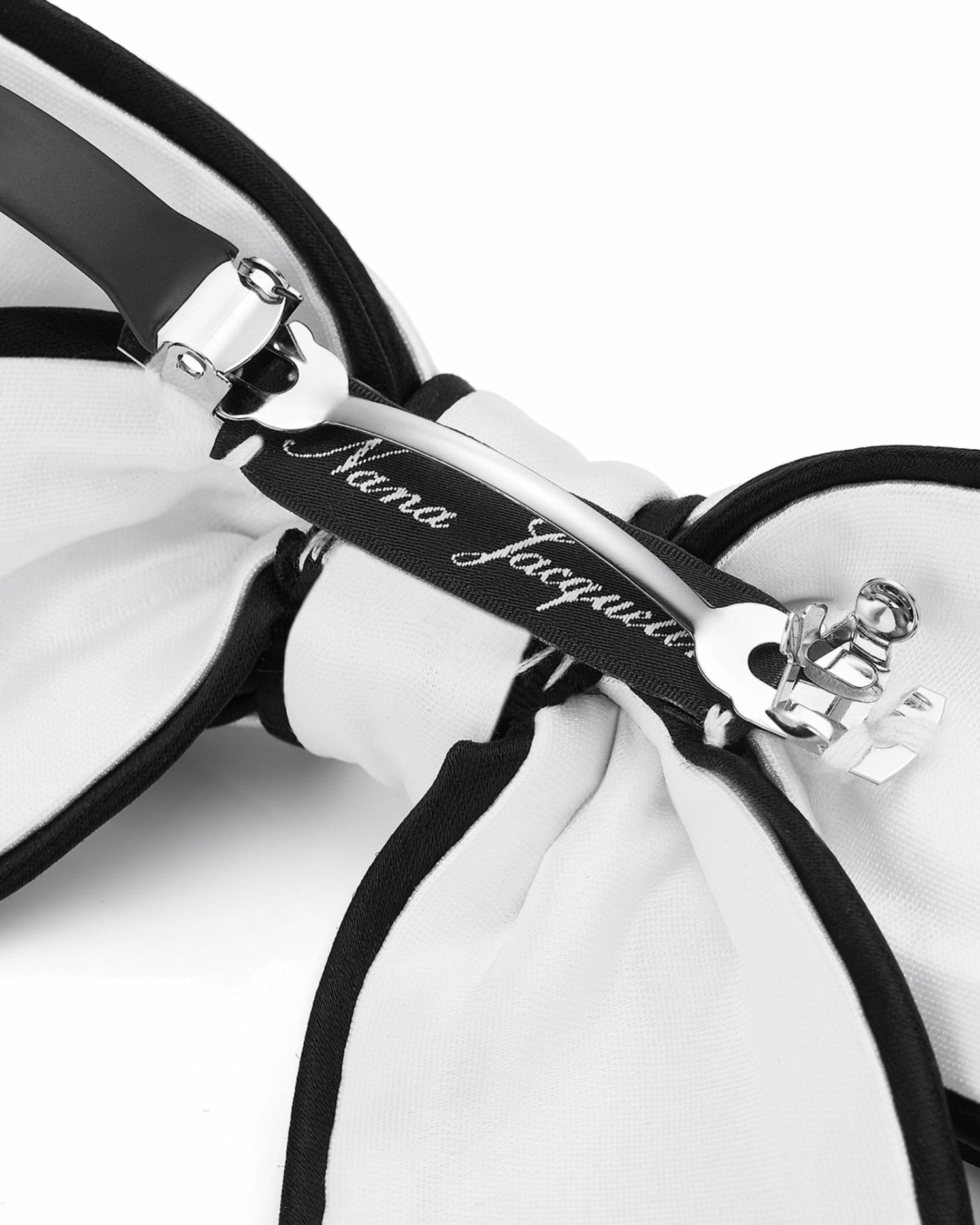 Nana Jacqueline Marlene Bow: White Hair Bow for Bridal Shower White