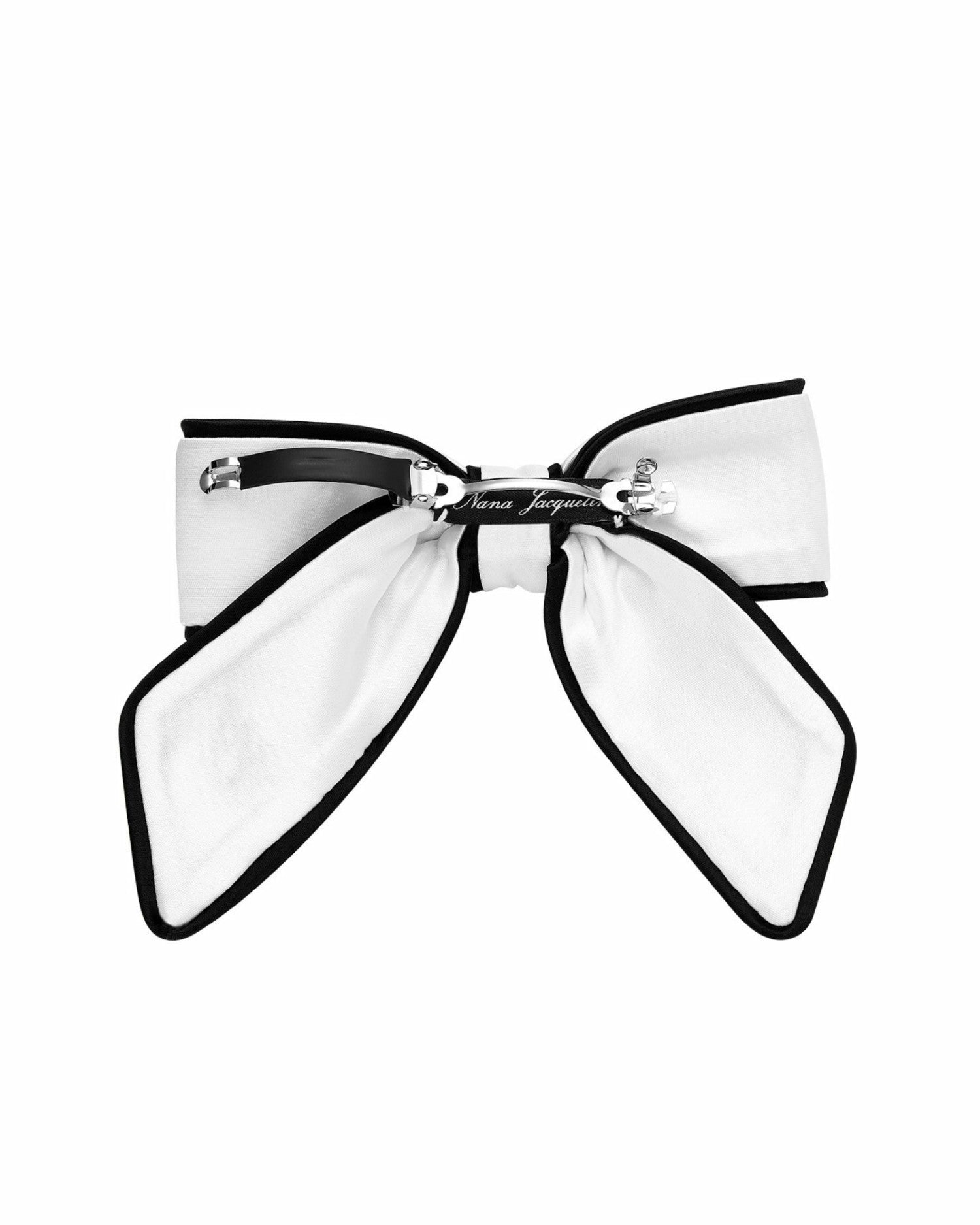 Nana Jacqueline Marlene Bow: White Hair Bow for Bridal Shower White