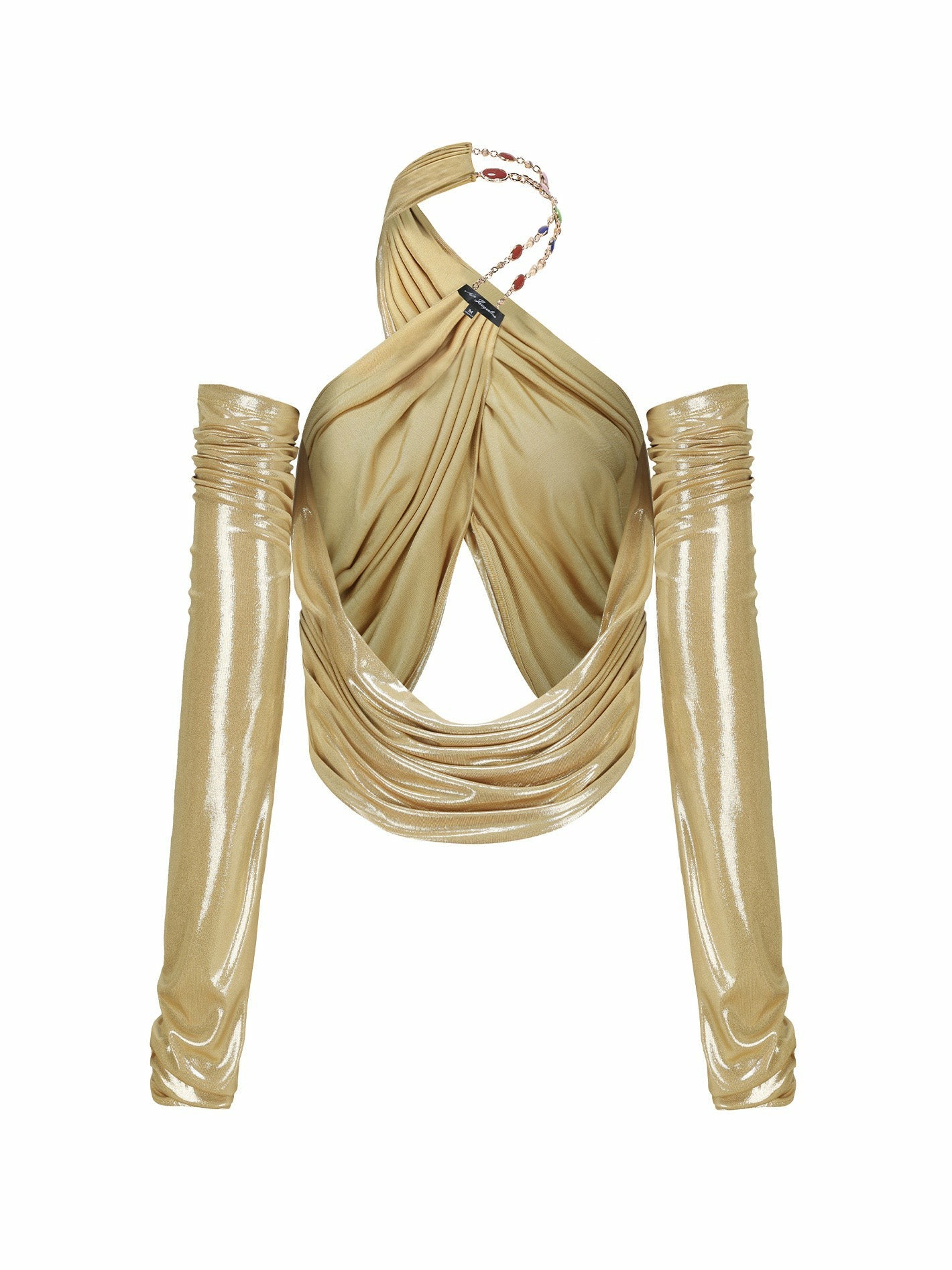 Nana Jacqueline Amina Top: Gold Top for Girls' Night Out Gold