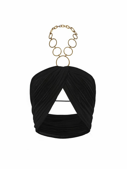 Nana Jacqueline Jasmine Top: Black Top for Date Night Black