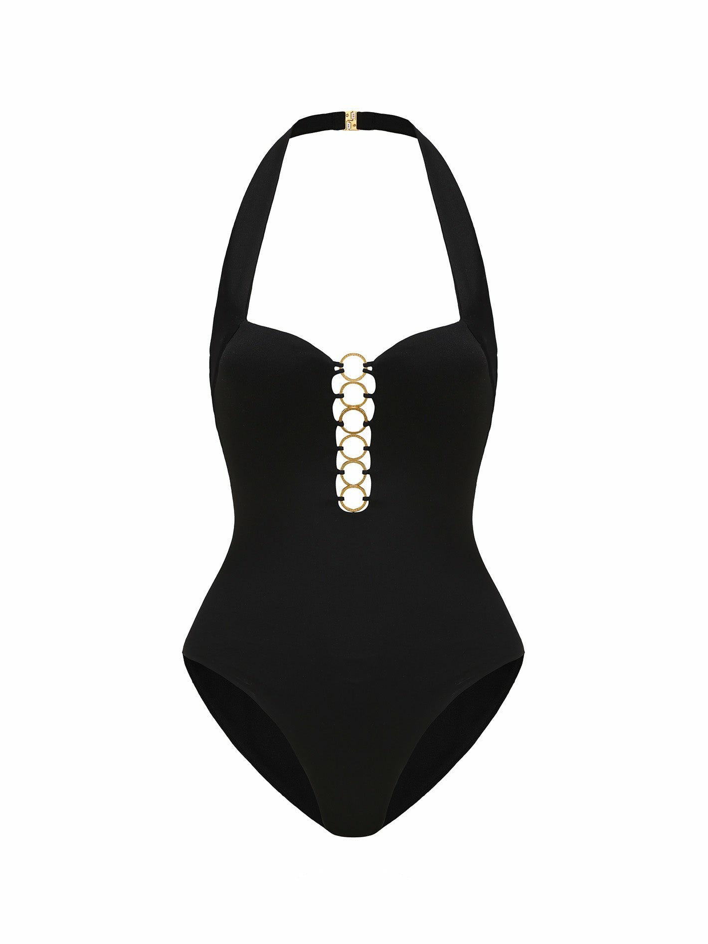 Nana Jacqueline Sonia One-Piece Swimsuit: Black One-Piece Swimsuit for Beach Vacation Black