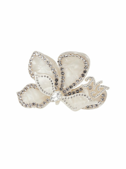 Nana Jacqueline Ariella Hair Clip: White Hair Clip for Bridal Shower White