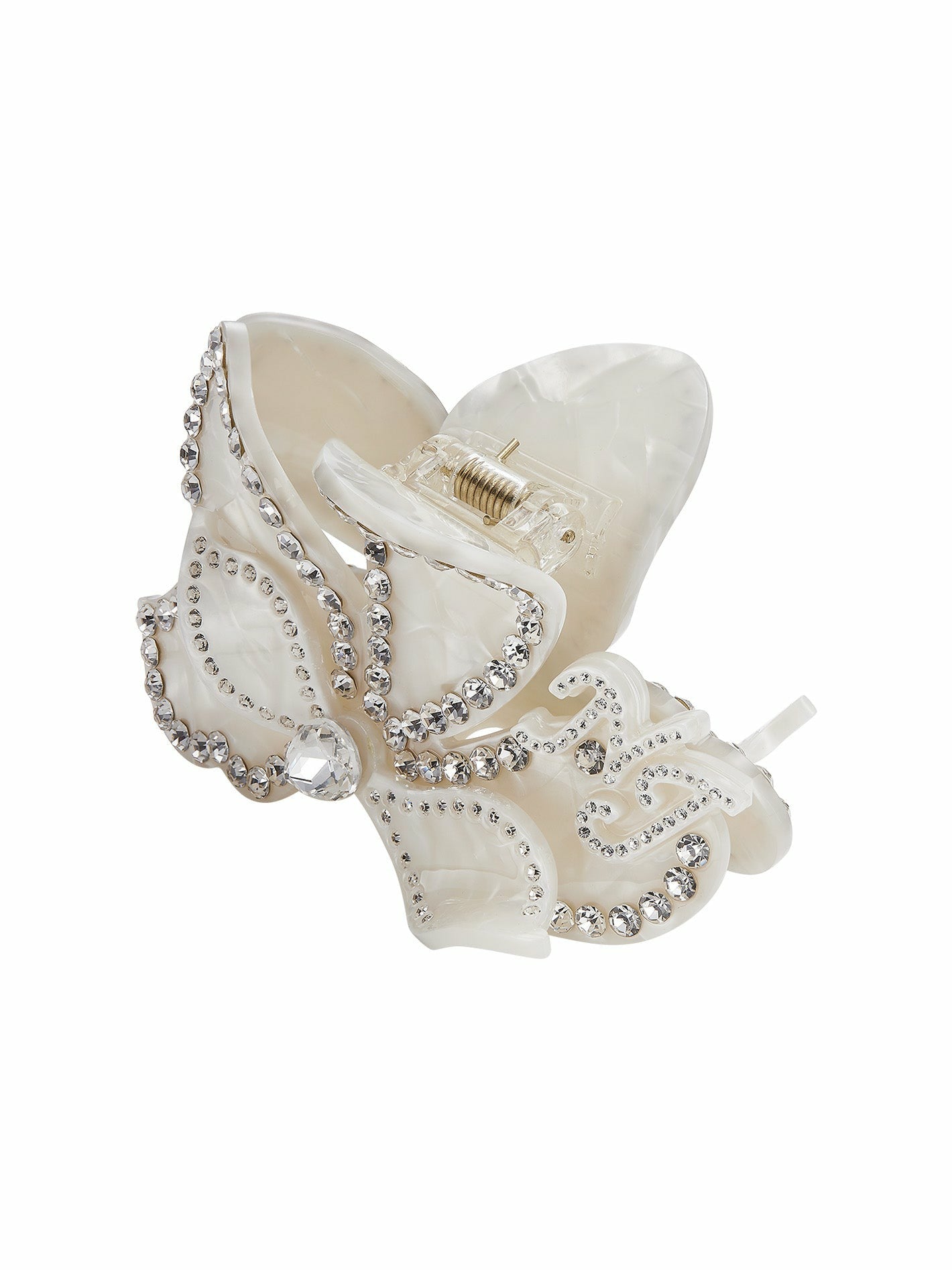 Nana Jacqueline Ariella Hair Clip: White Hair Clip for Bridal Shower White
