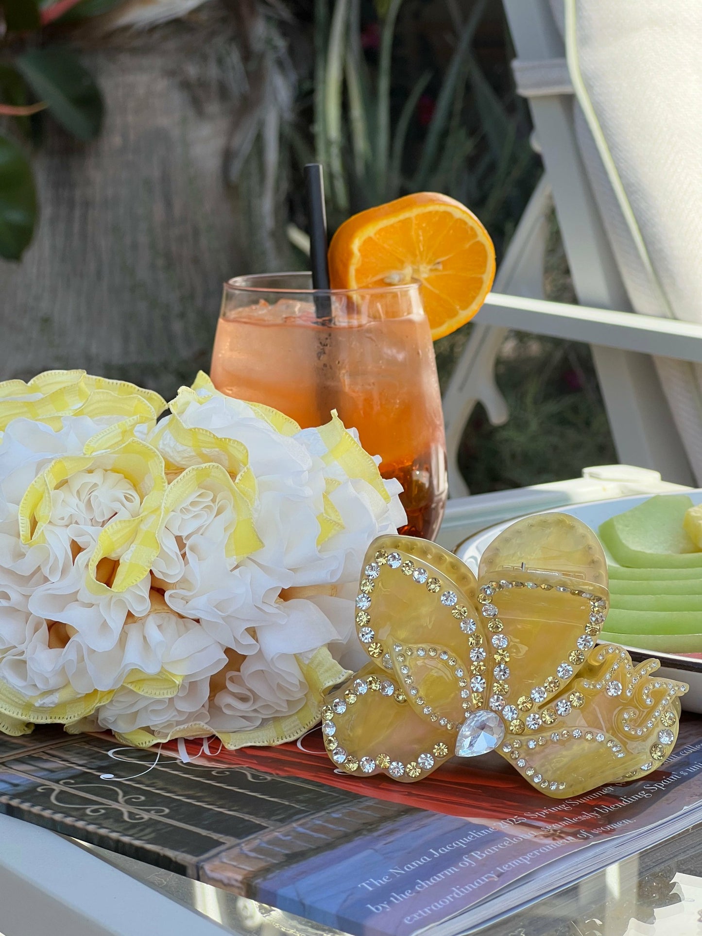 Nana Jacqueline Ariella Hair Clip: Yellow Hair Clip for Garden Party Yellow