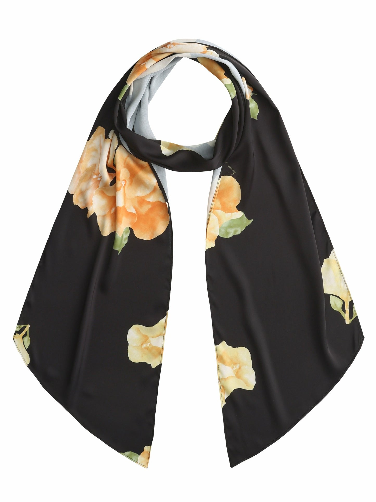 Nana Jacqueline Brielle Floral Black Hair Scarf Black
