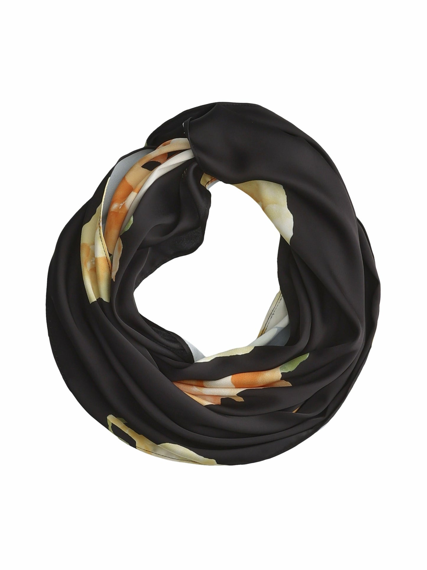Nana Jacqueline Brielle Floral Black Hair Scarf Black