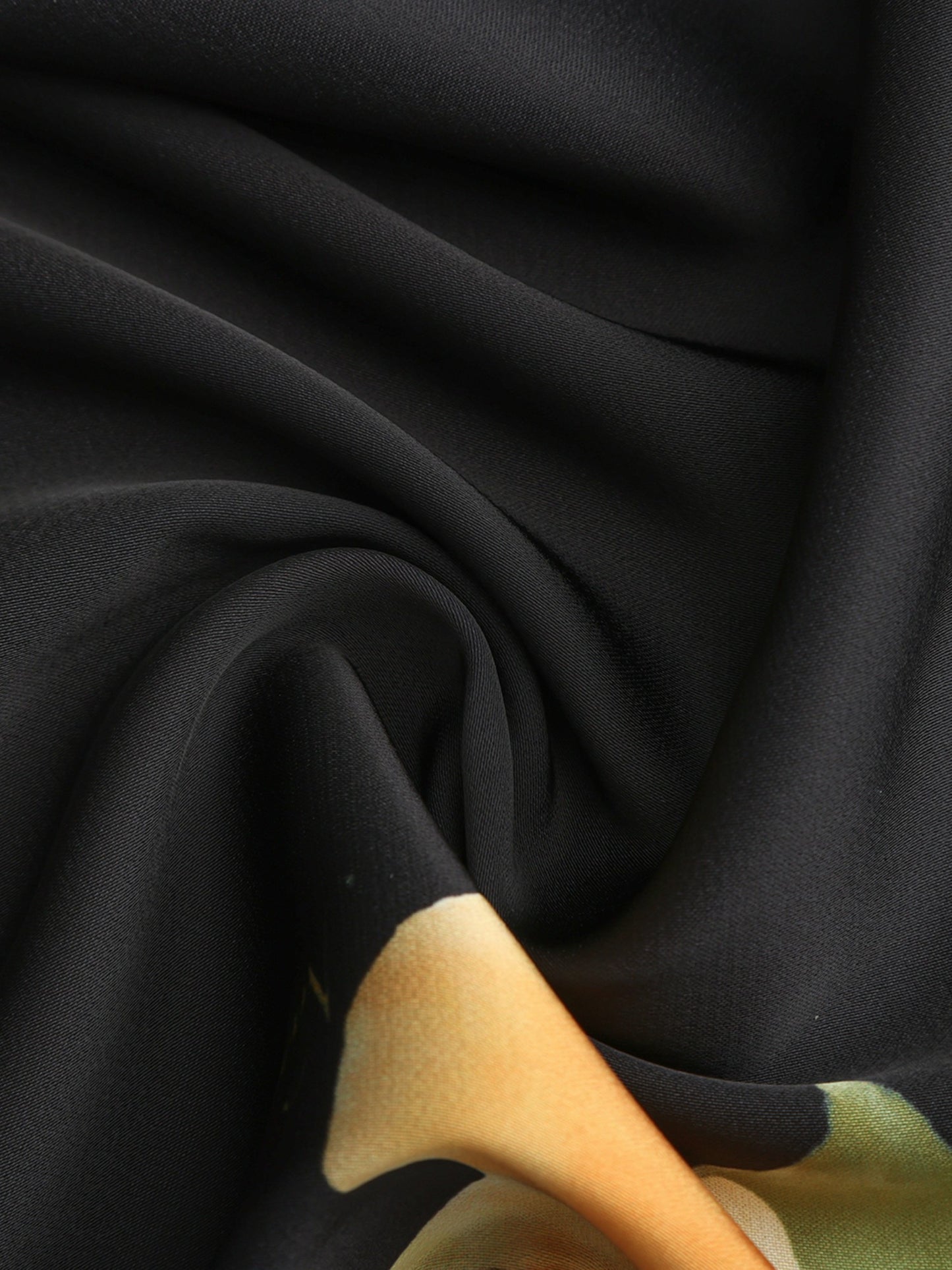 Nana Jacqueline Brielle Floral Black Hair Scarf Black