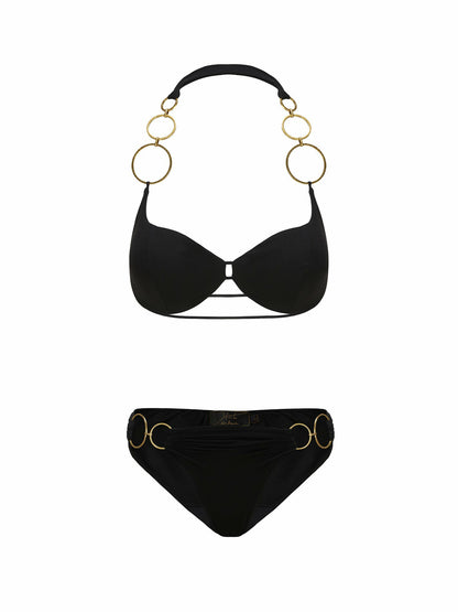 Nana Jacqueline Amira Bikini Set: Black Bikini Set for Beach Vacation Black